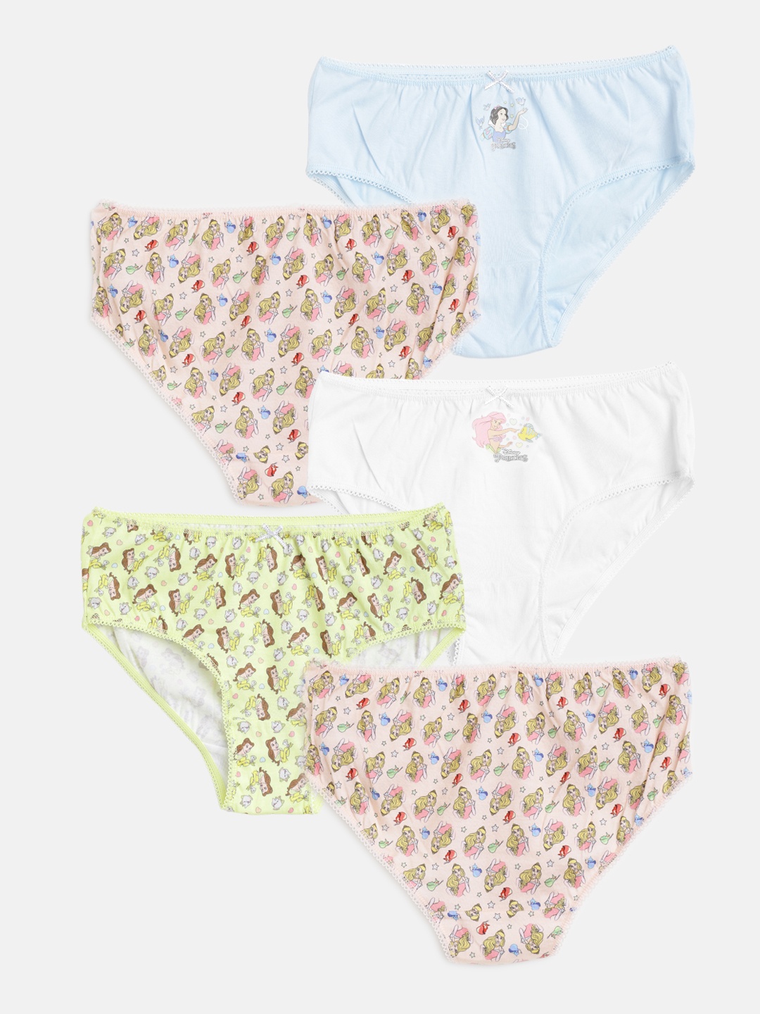 

Marks & Spencer Girls Pack of 5 Printed Briefs T711831DMULTI, Beige