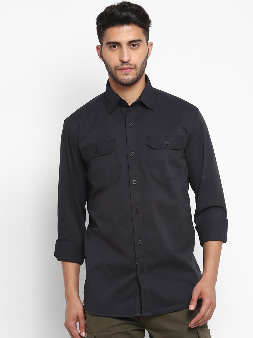 

Royal Enfield Men Grey Casual Shirt