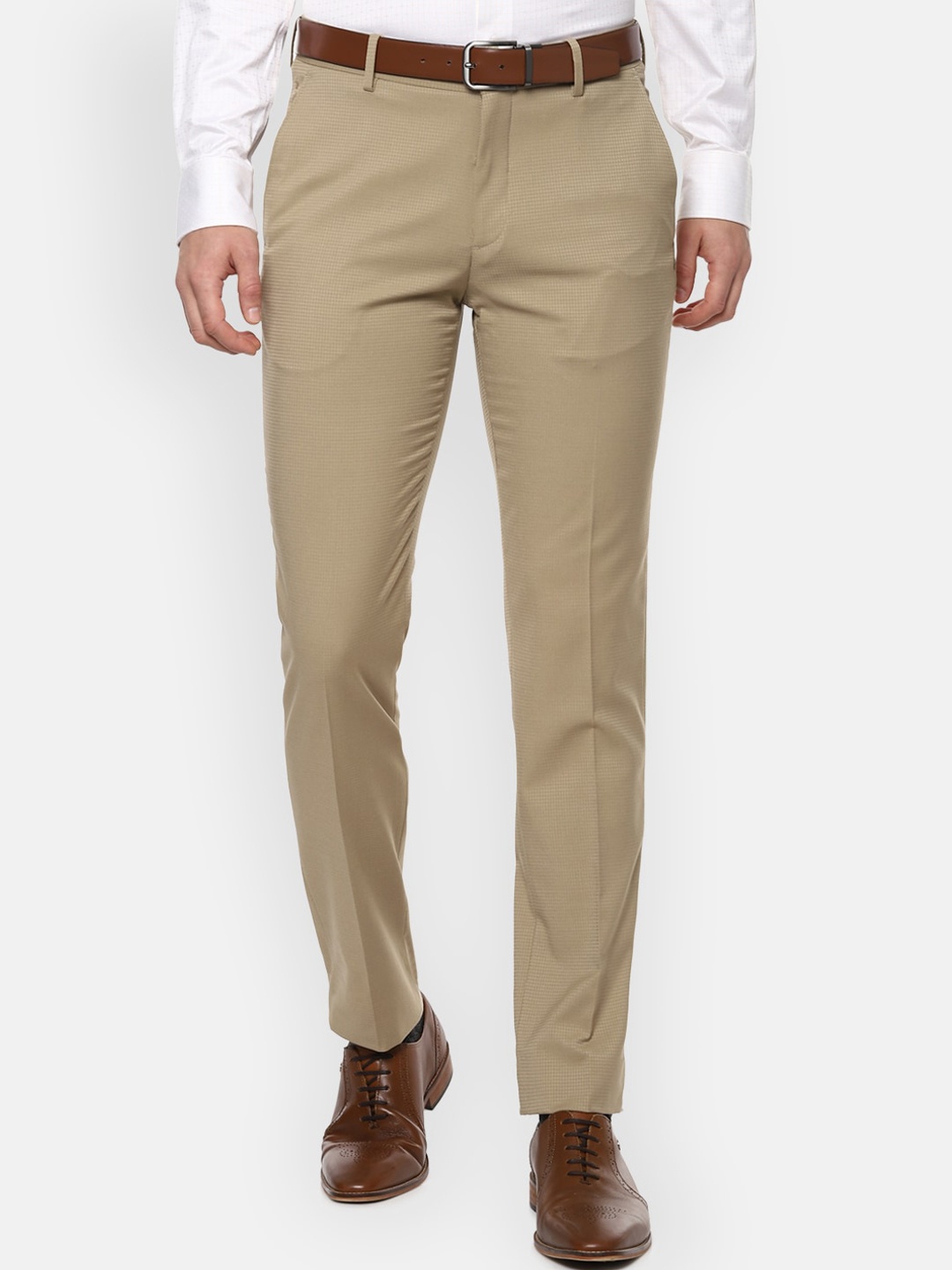 

Louis Philippe Men Khaki Slim Fit Formal Trousers