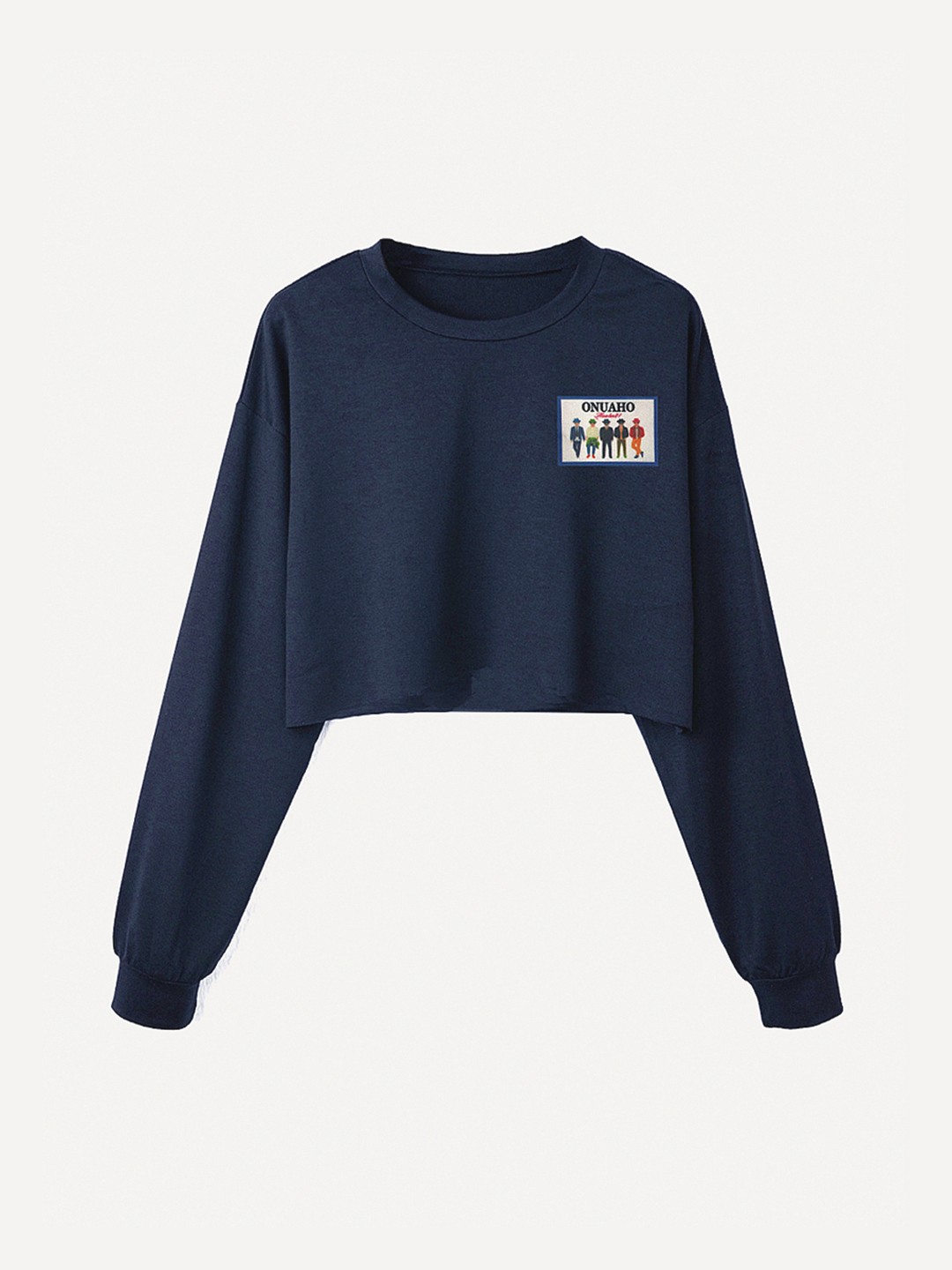 

URBANIC Women Navy Blue Solid Sweatshirt With Print Detail