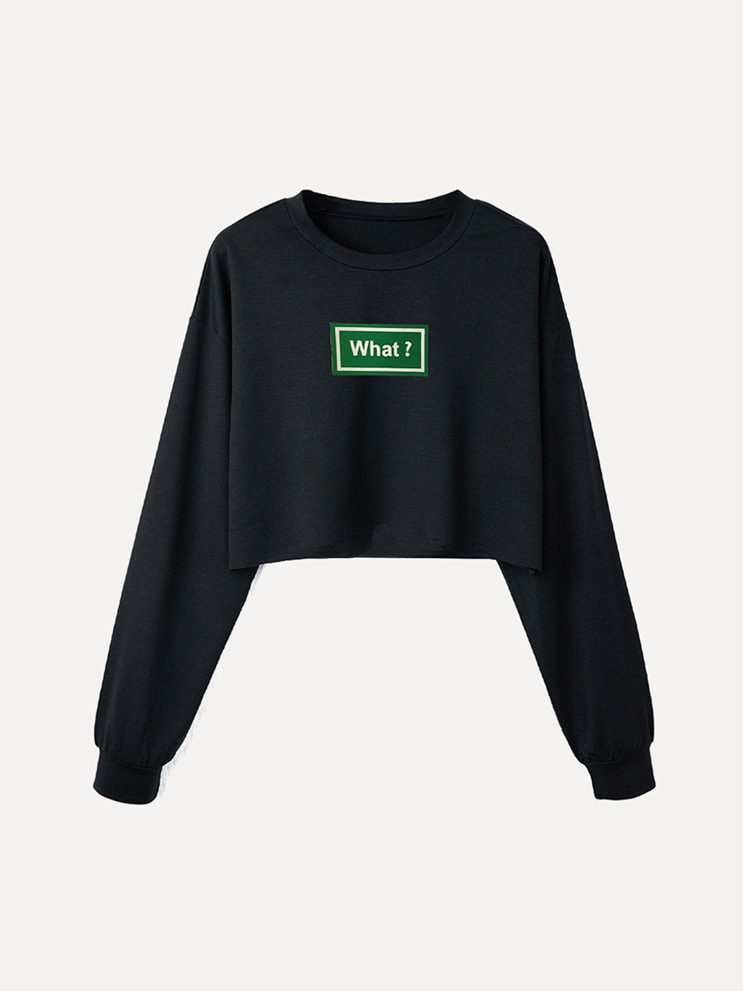 

URBANIC Women Black & Green Printed Sweatshirt