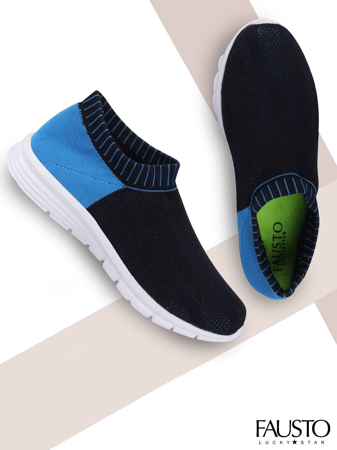 

FAUSTO Women Blue Walking Non-Marking Shoes