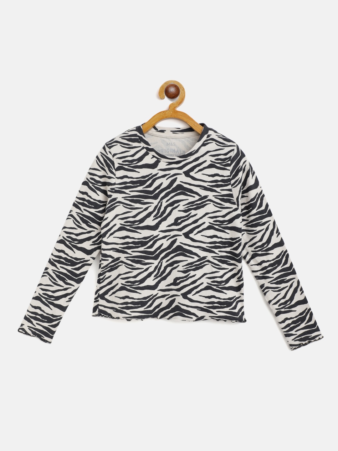 

Marks & Spencer Girls Off White & Black Zebra Printed T-shirt