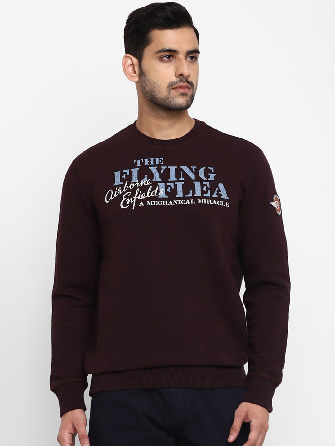 

Royal Enfield Men Black Typography Printed Sweatshirt