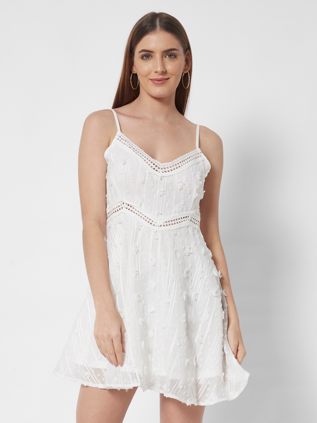 

URBANIC White A-Line Dress