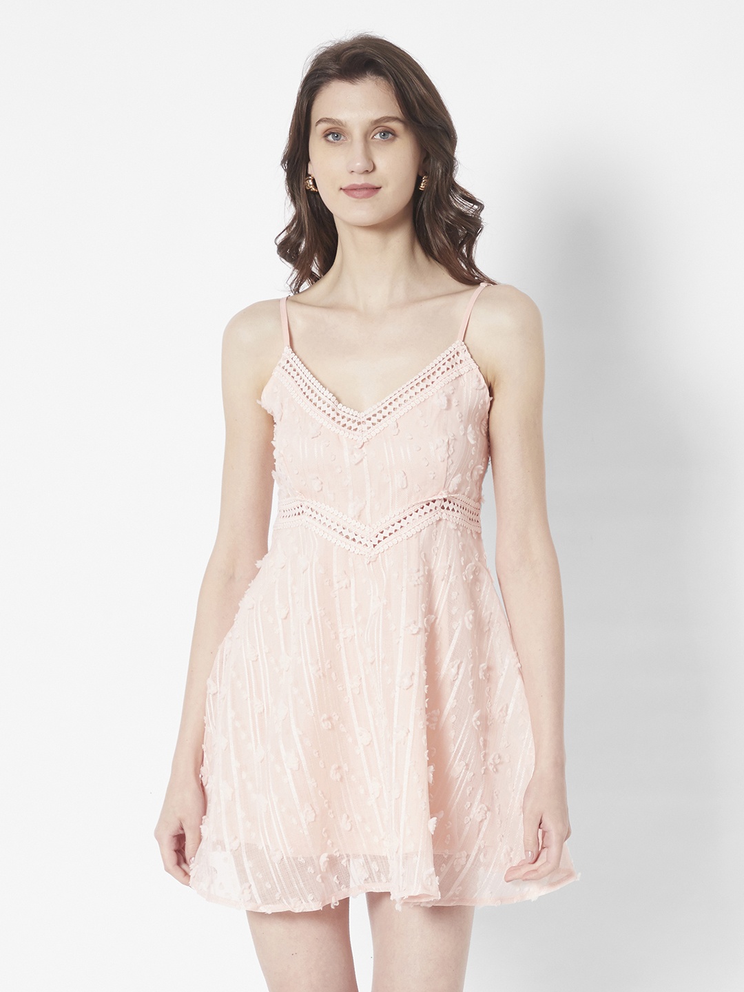 

URBANIC Pink A-Line Dress