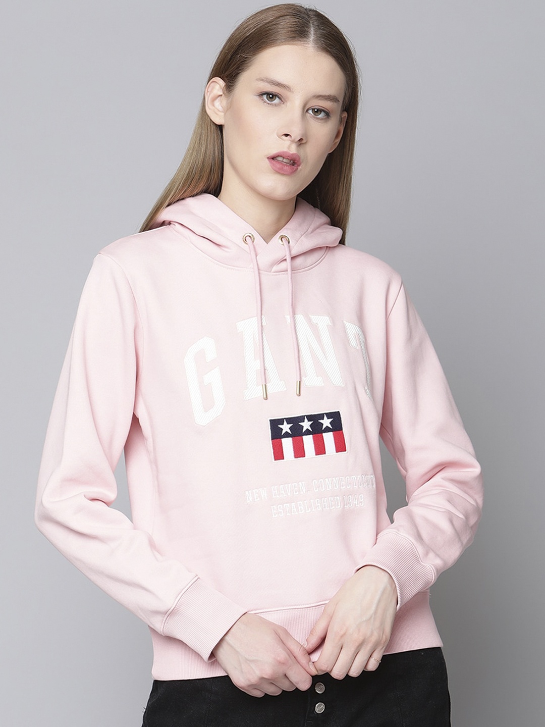

GANT Women Pink Printed Sweatshirt