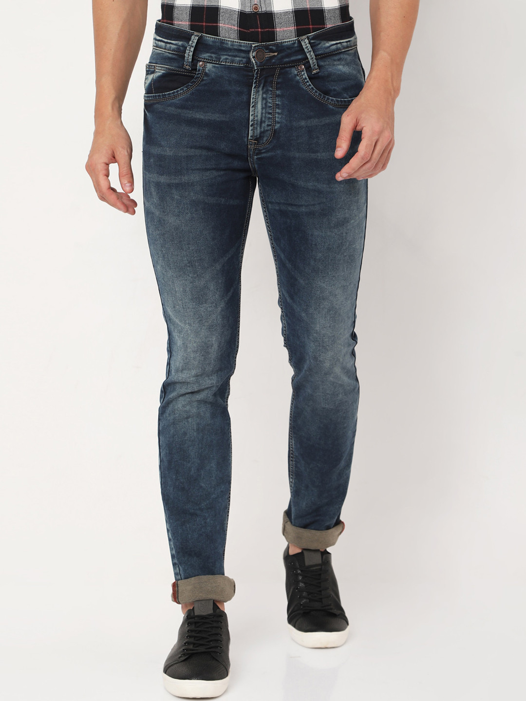 

Mufti Men Blue Heavy Fade Stretchable Jeans