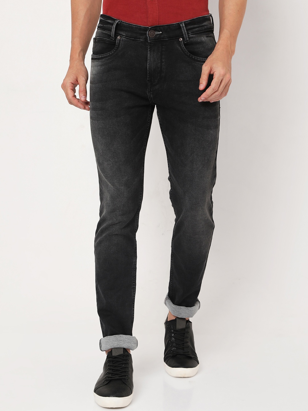 

Mufti Men Black Heavy Fade Stretchable Jeans