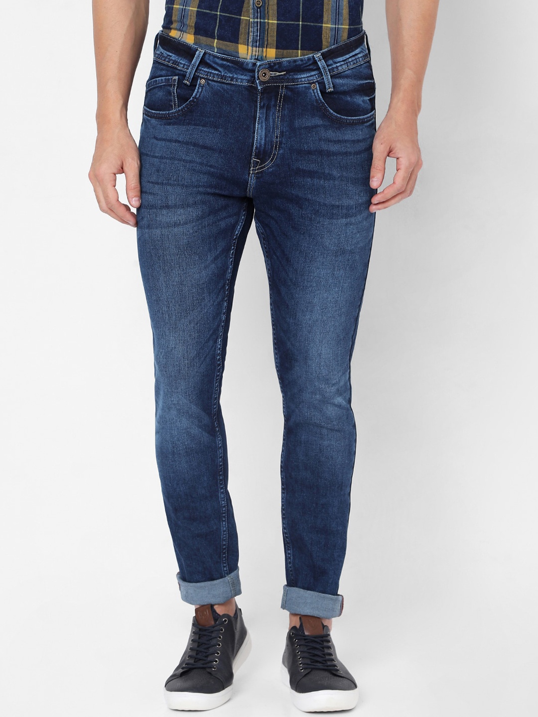 

Mufti Men Blue Skinny Fit Heavy Fade Stretchable Jeans