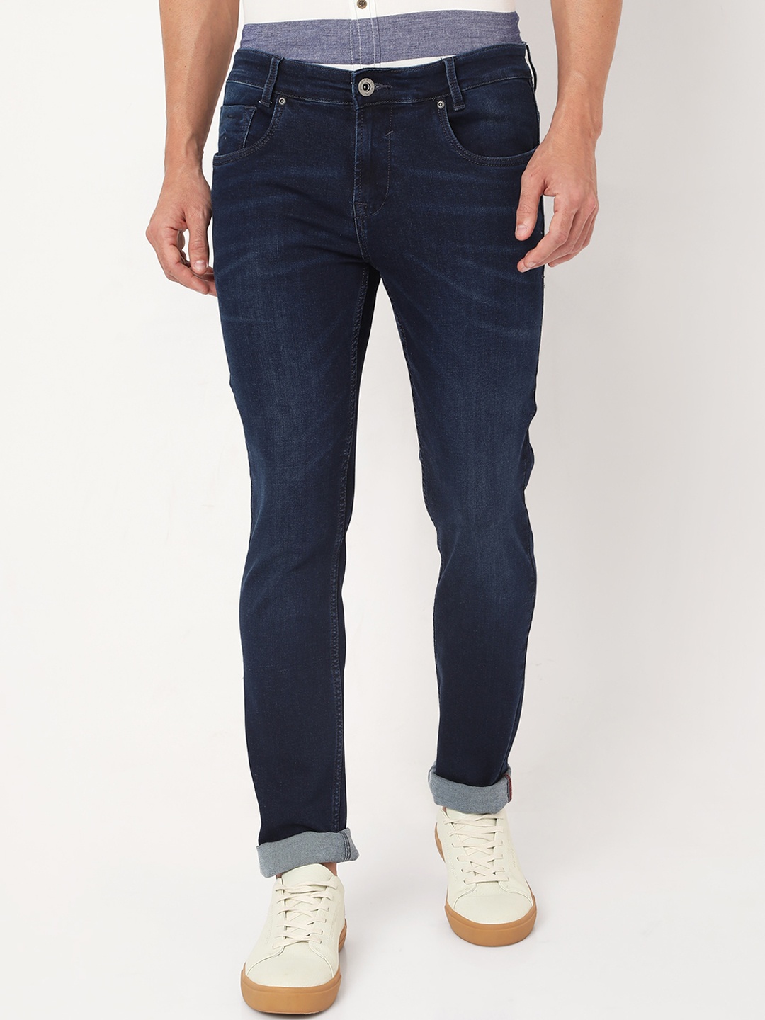 

Mufti Men Blue Light Fade Stretchable Jeans