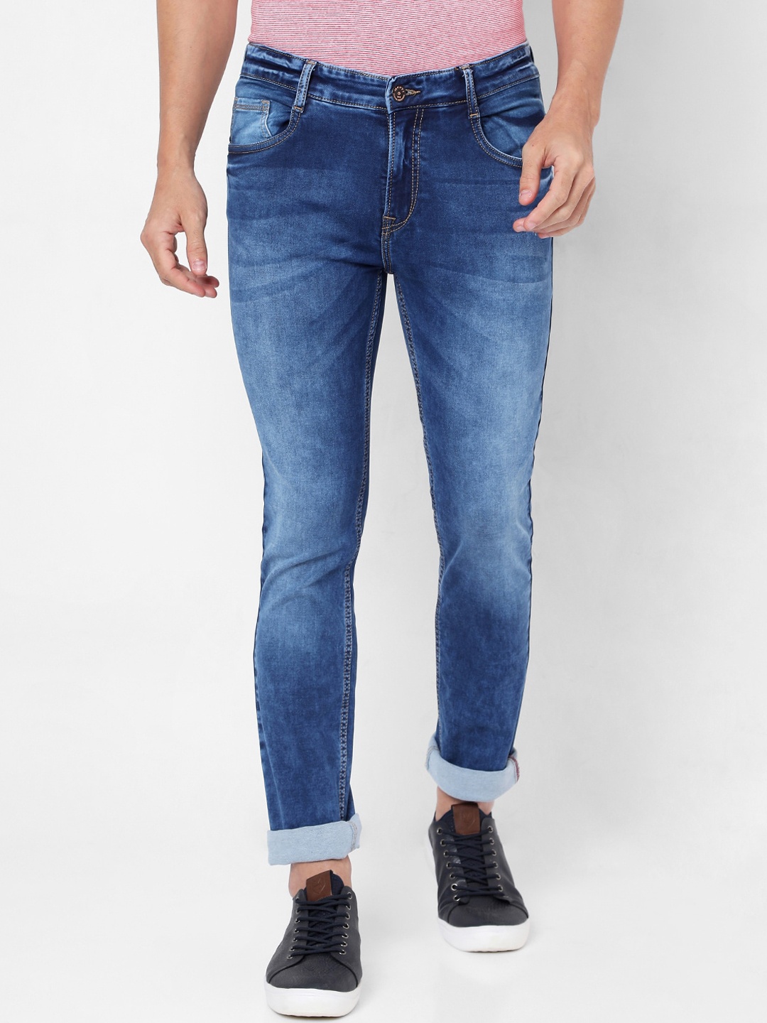 

Mufti Men Blue Heavy Fade Stretchable Jeans
