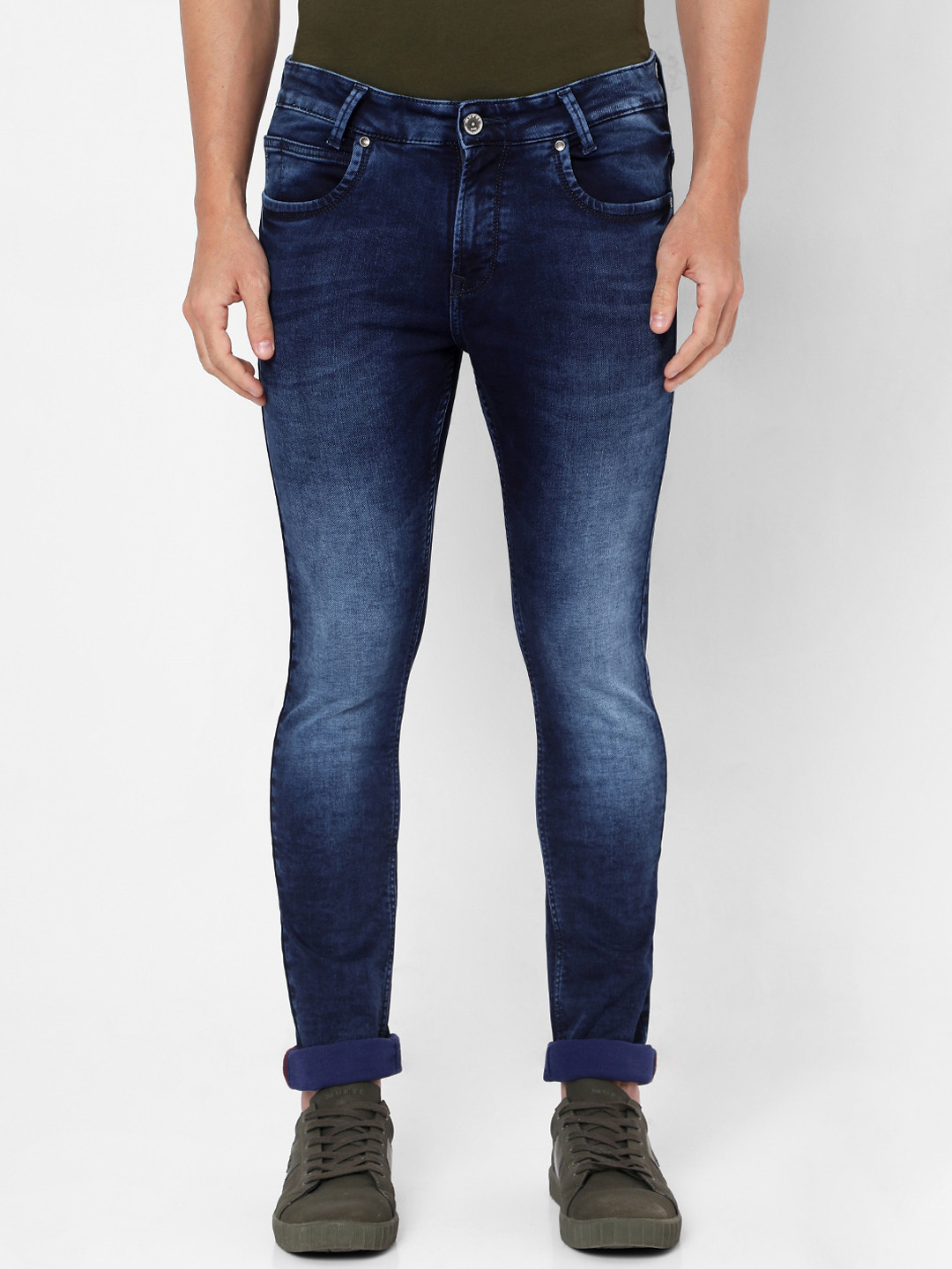 

Mufti Men Blue Skinny Fit Heavy Fade Stretchable Jeans