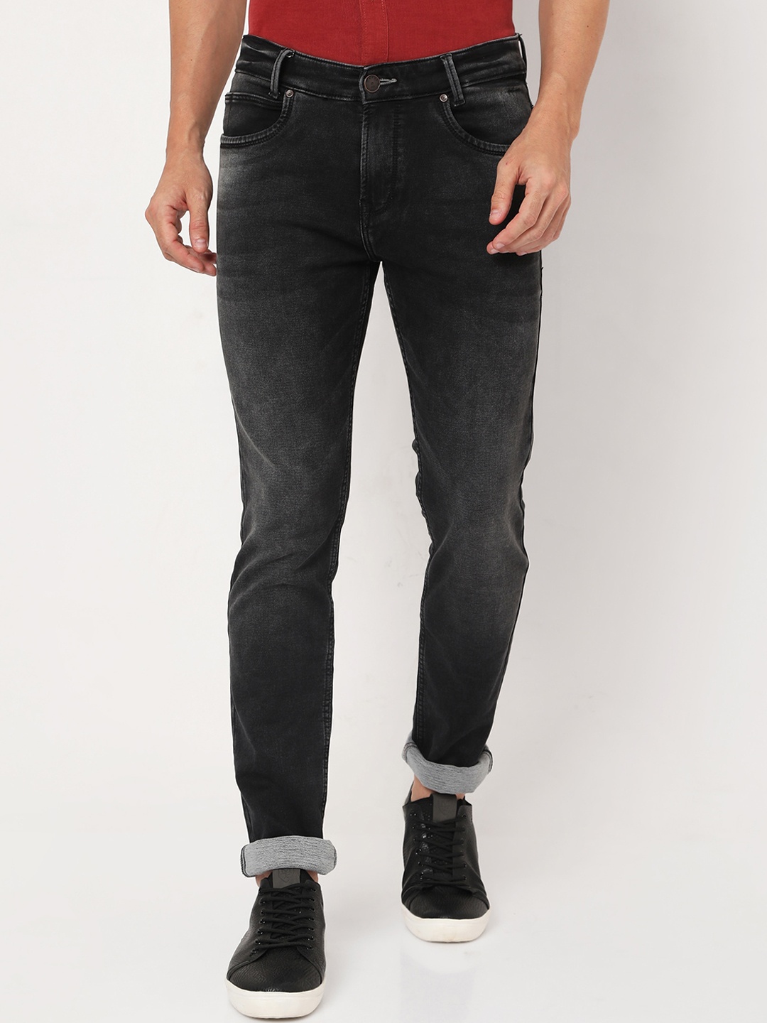 

Mufti Men Black Heavy Fade Stretchable Jeans