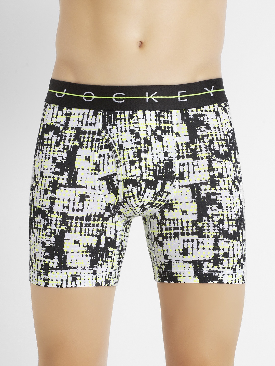 

Jockey Men White & Black Printed Trunk NY03-0105-WBL06