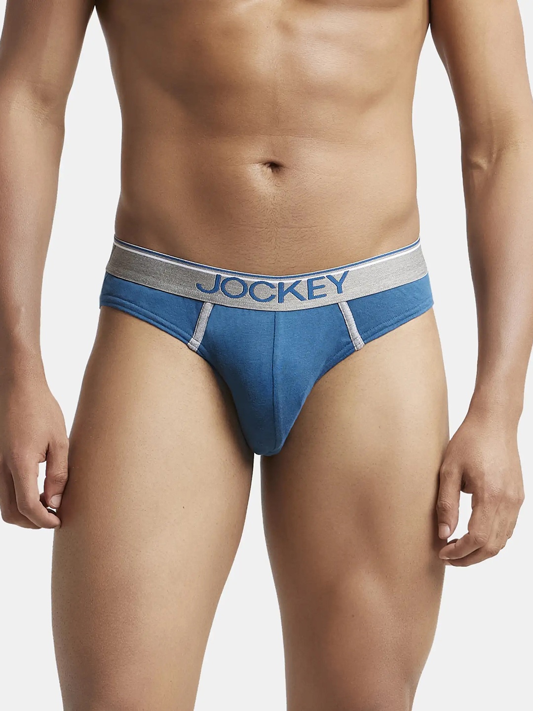 

Jockey Combed Cotton Rib Brief with Ultrasoft Waistband-8044, Blue