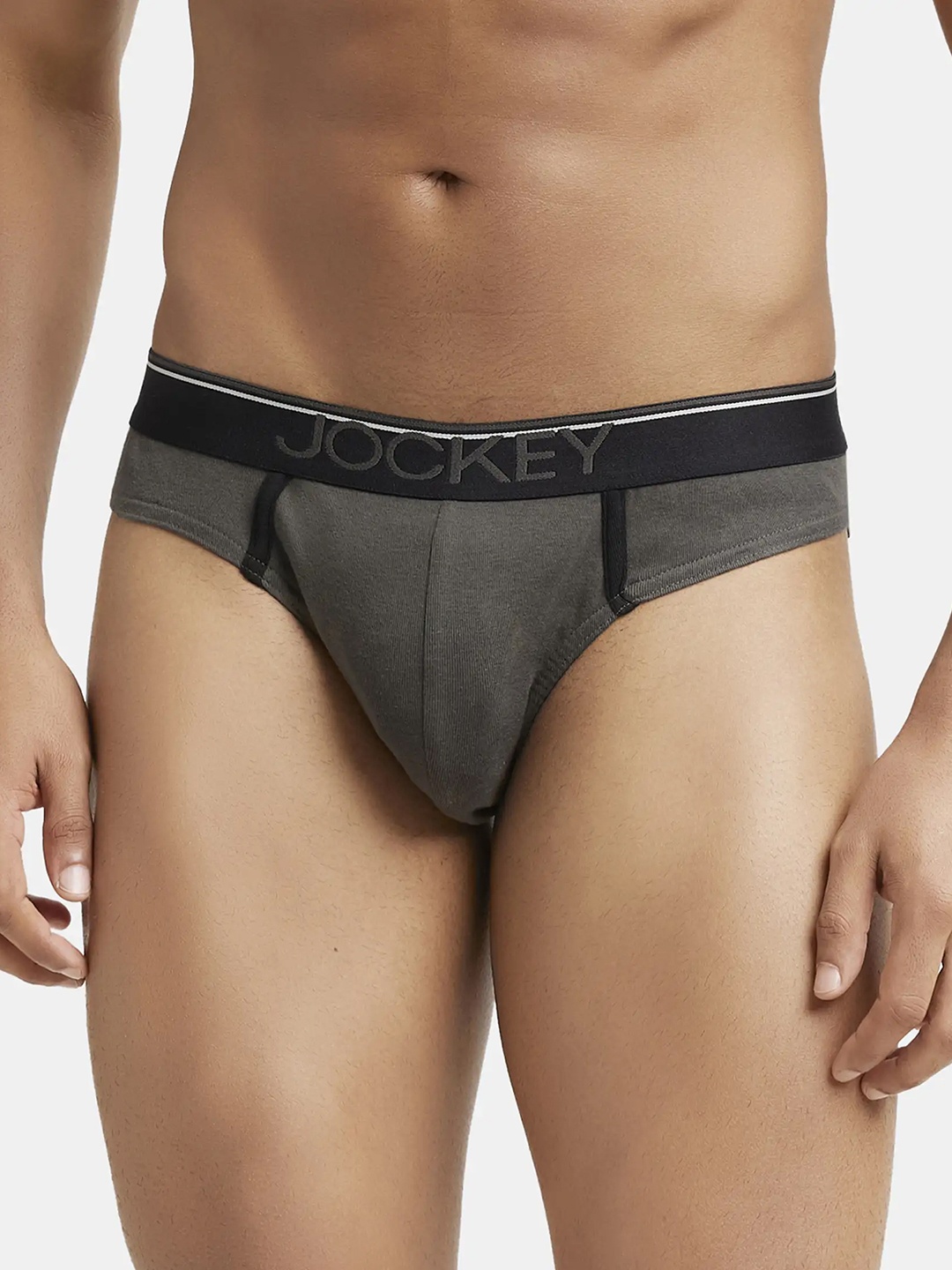 

Jockey Combed Cotton Rib Brief with Ultrasoft Waistband-8044, Olive