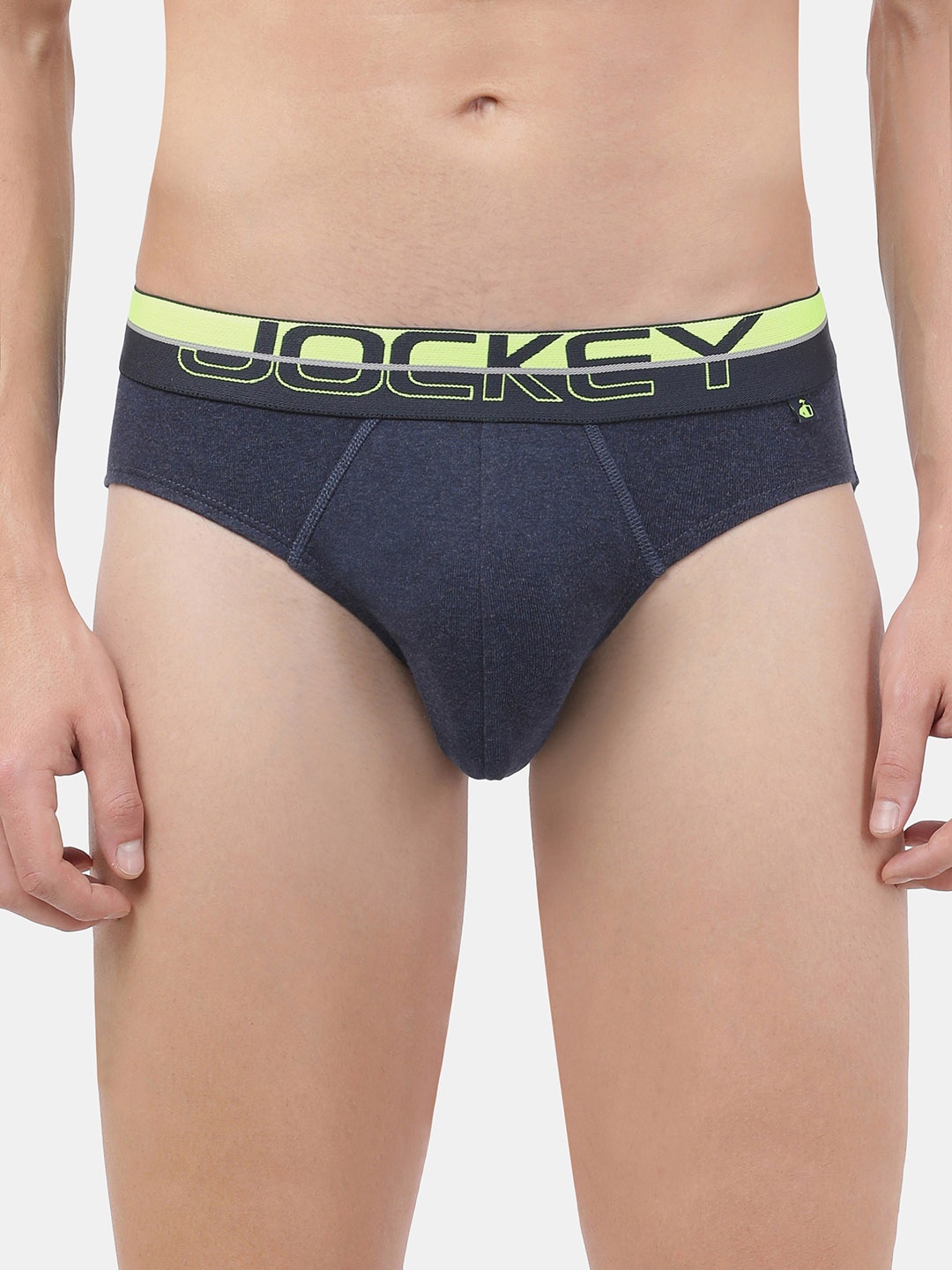 

Jockey Men Blue Solid Pure Combed Cotton Basic Briefs