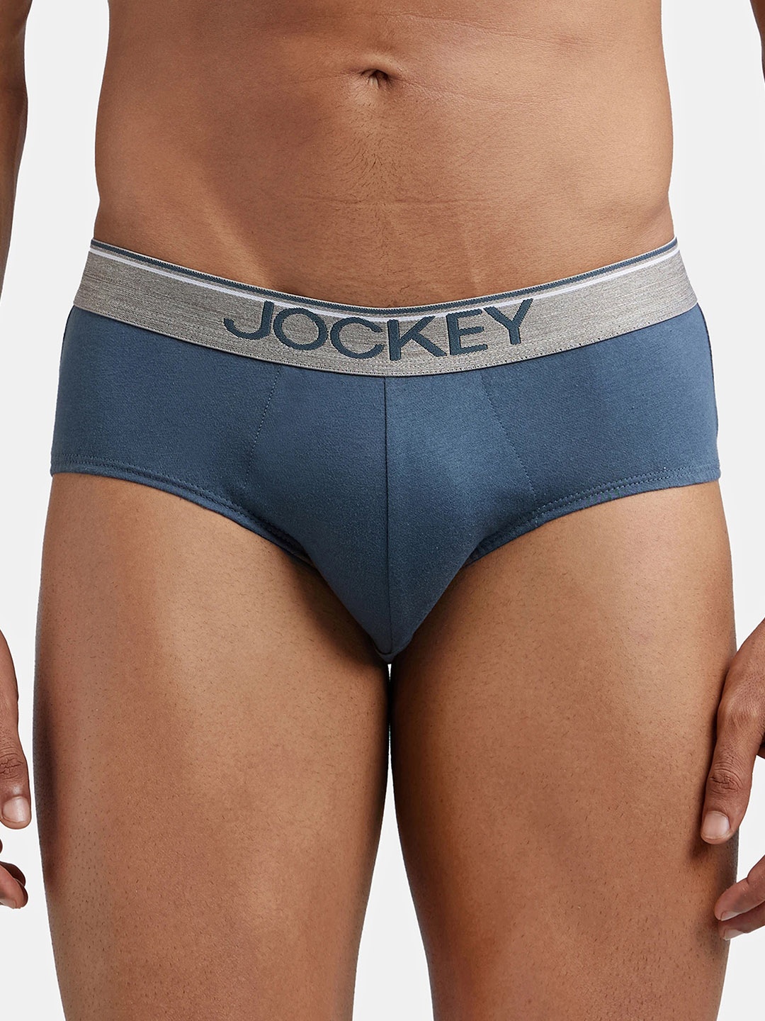 

Jockey Combed Cotton Brief with Ultrasoft Waistband-8037, Grey