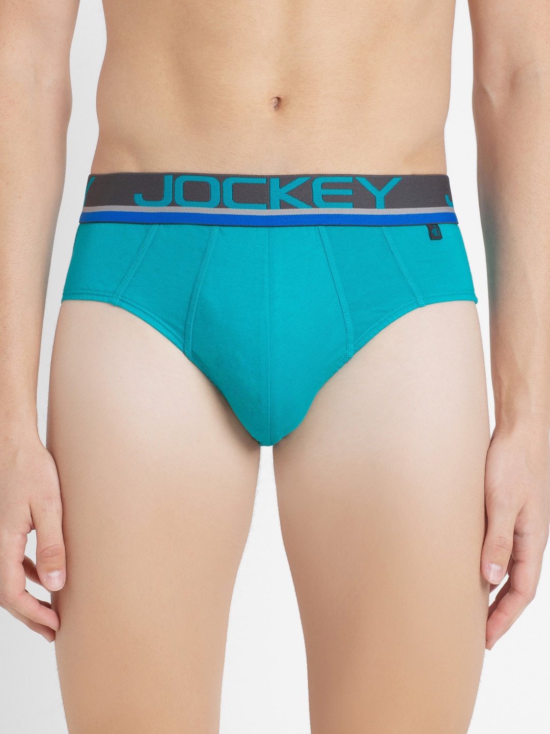 

Jockey Men Super Combed Cotton Ultrasoft Basic Briefs FP01, Turquoise blue