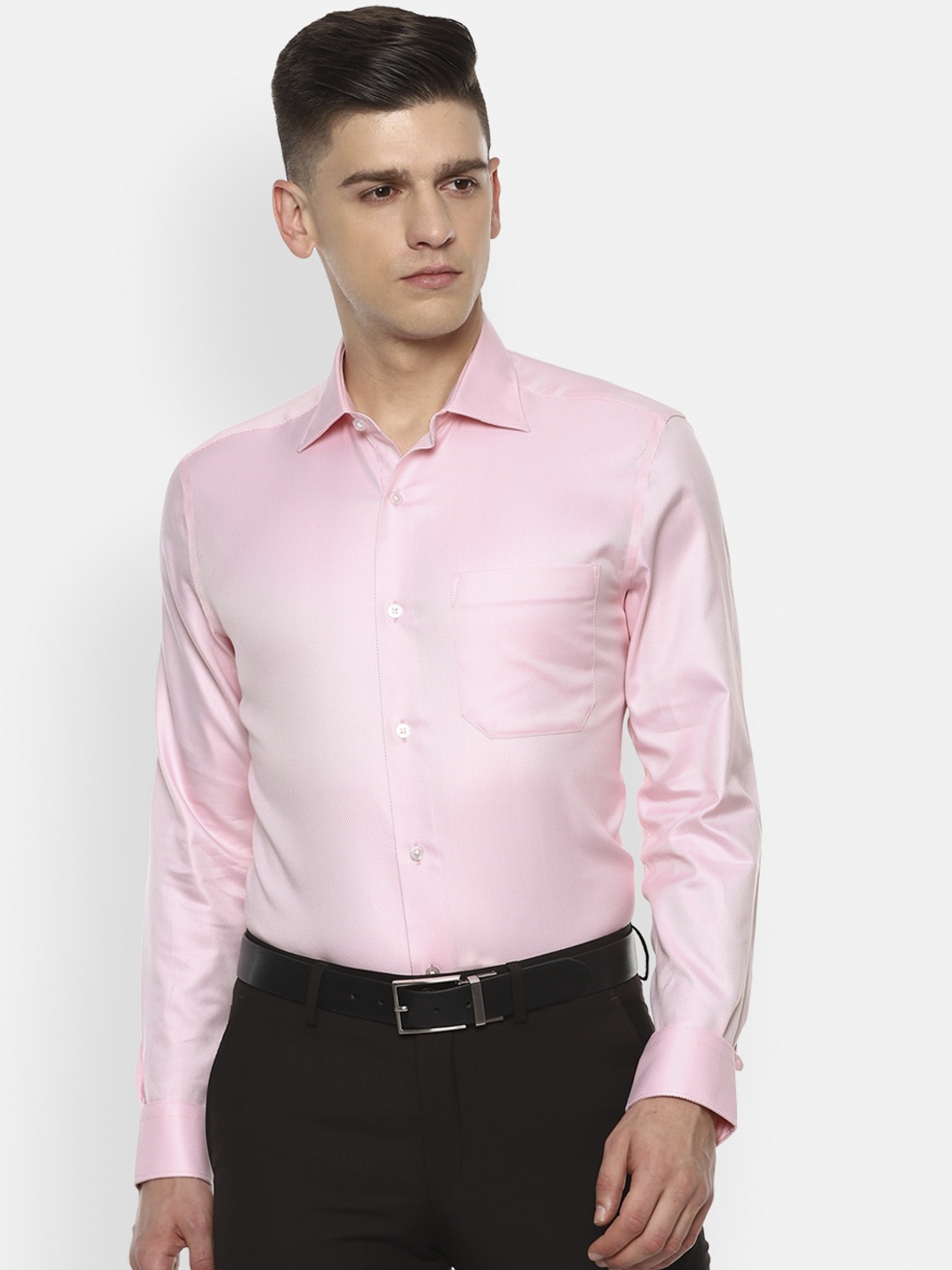 

Louis Philippe Men Pink Opaque Formal Shirt