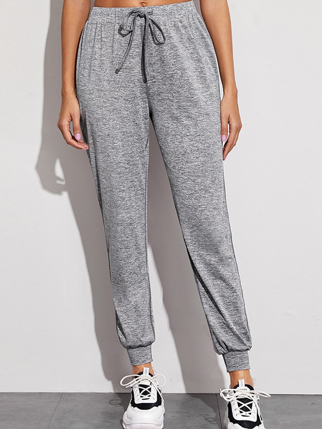 

URBANIC Women Grey Melange Solid Joggers