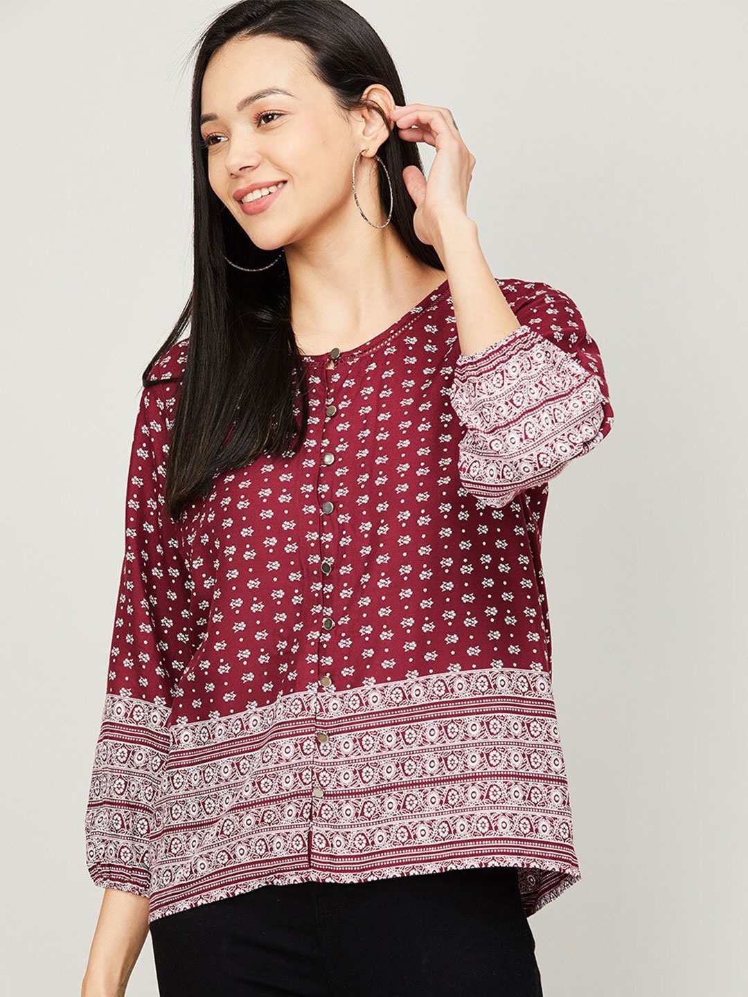 

Fame Forever by Lifestyle Rust Red Regular Top