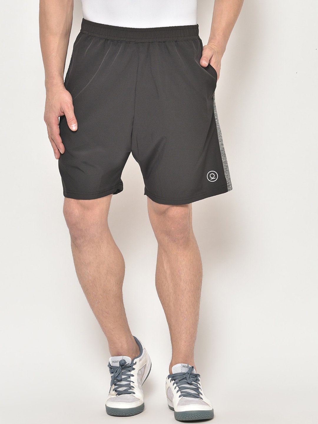 

CHKOKKO Men Black Running Sports Shorts