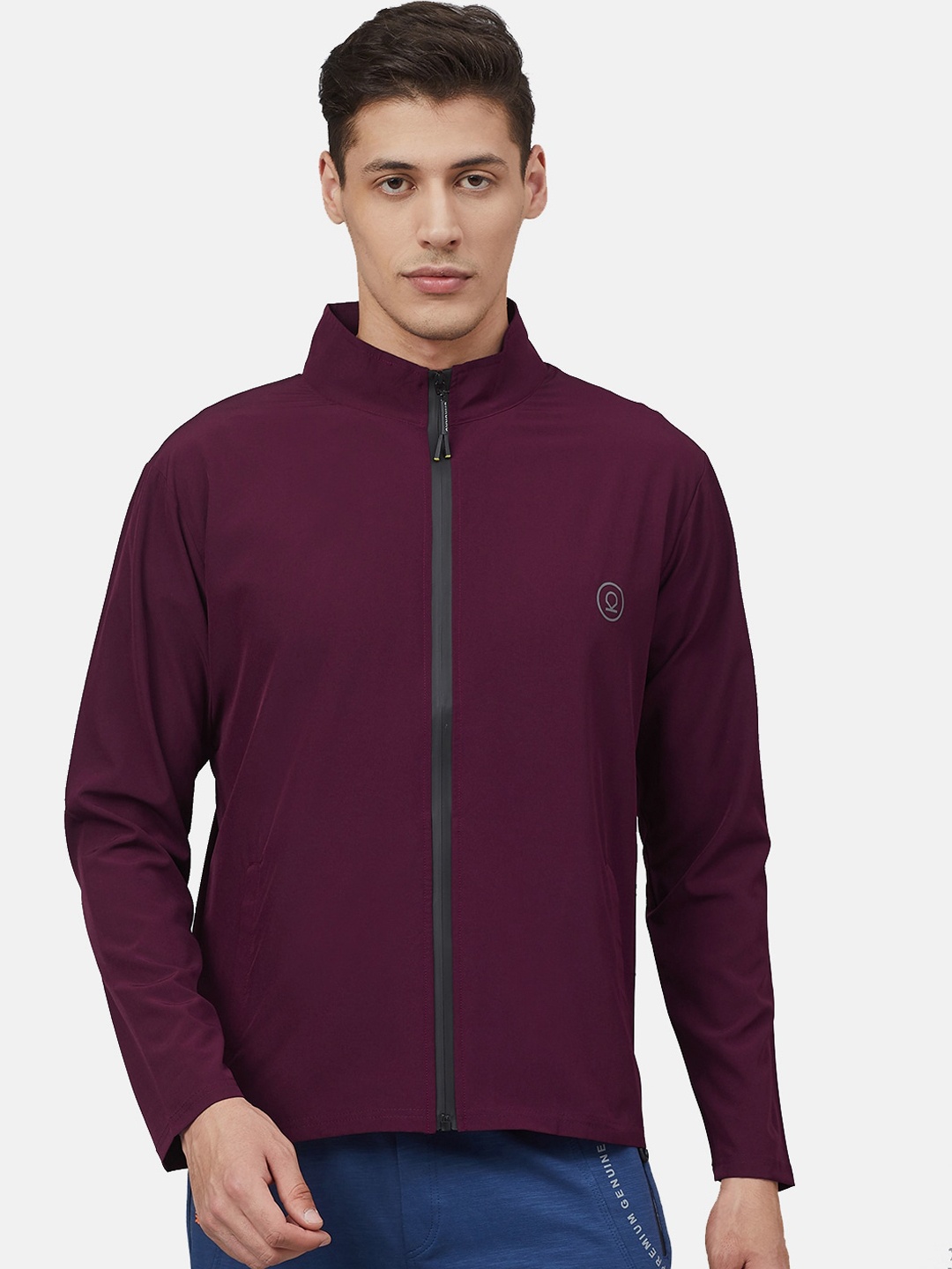 

Chkokko Men Maroon Lightweight Running Sporty Jacket