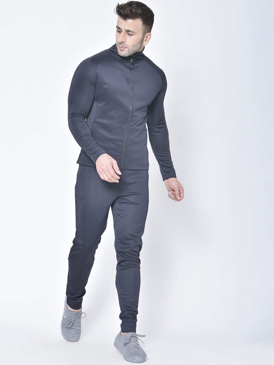 

Chkokko Men Navy Blue Solid Tracksuits