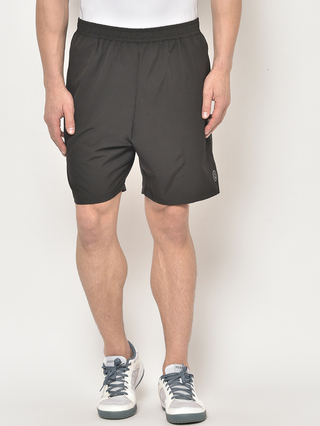 

CHKOKKO Men Black Running Sports Shorts