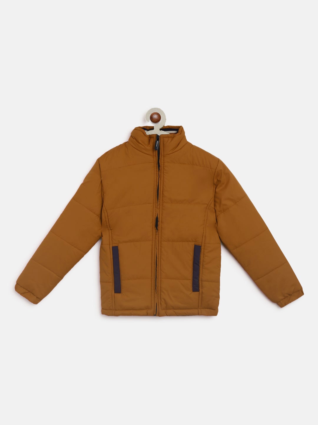 

Instafab Boys Mustard Brown Windcheater Outdoor Padded Jacket