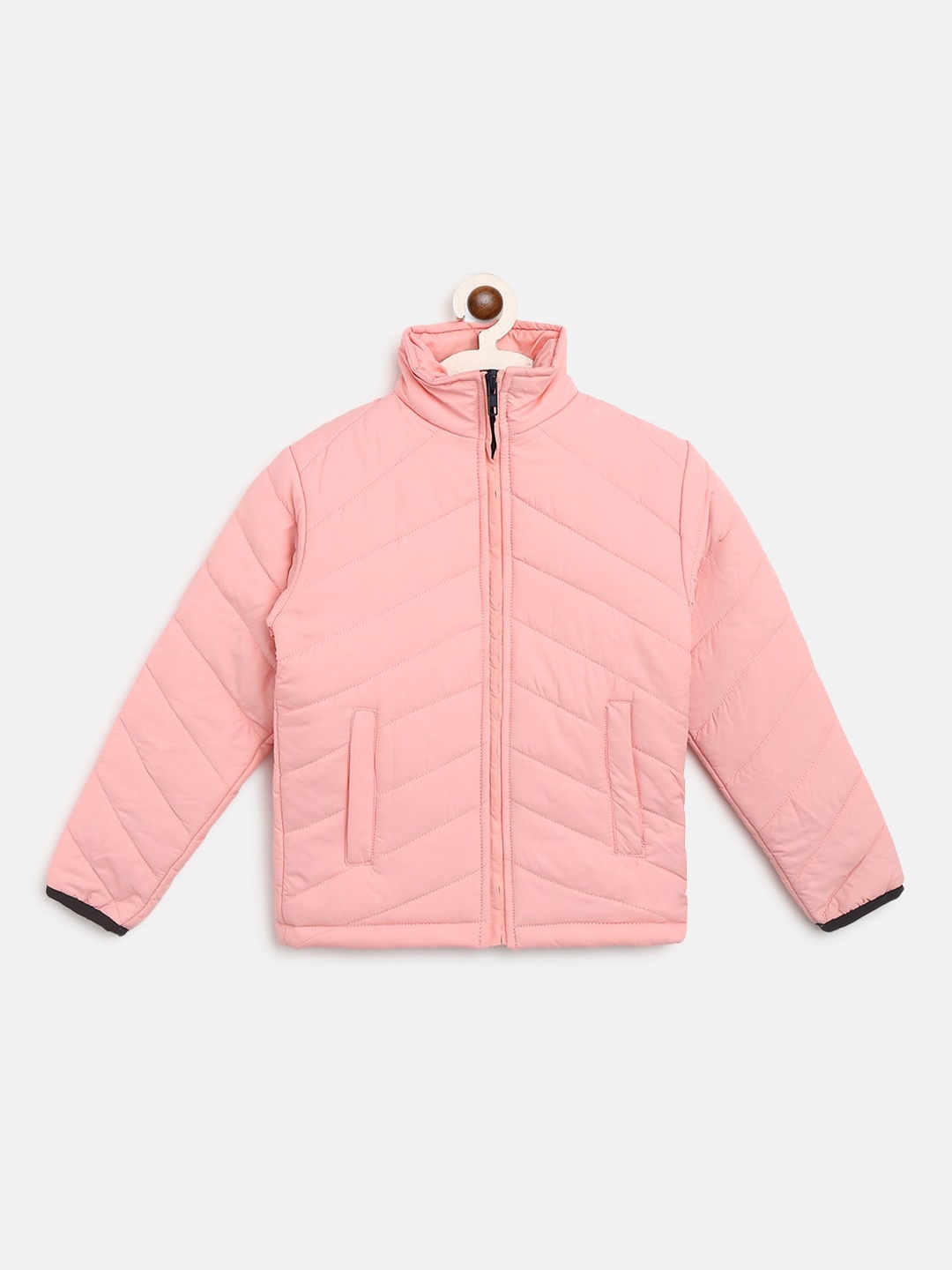 

Instafab Girls Peach-Coloured Windcheater Outdoor Padded Jacket
