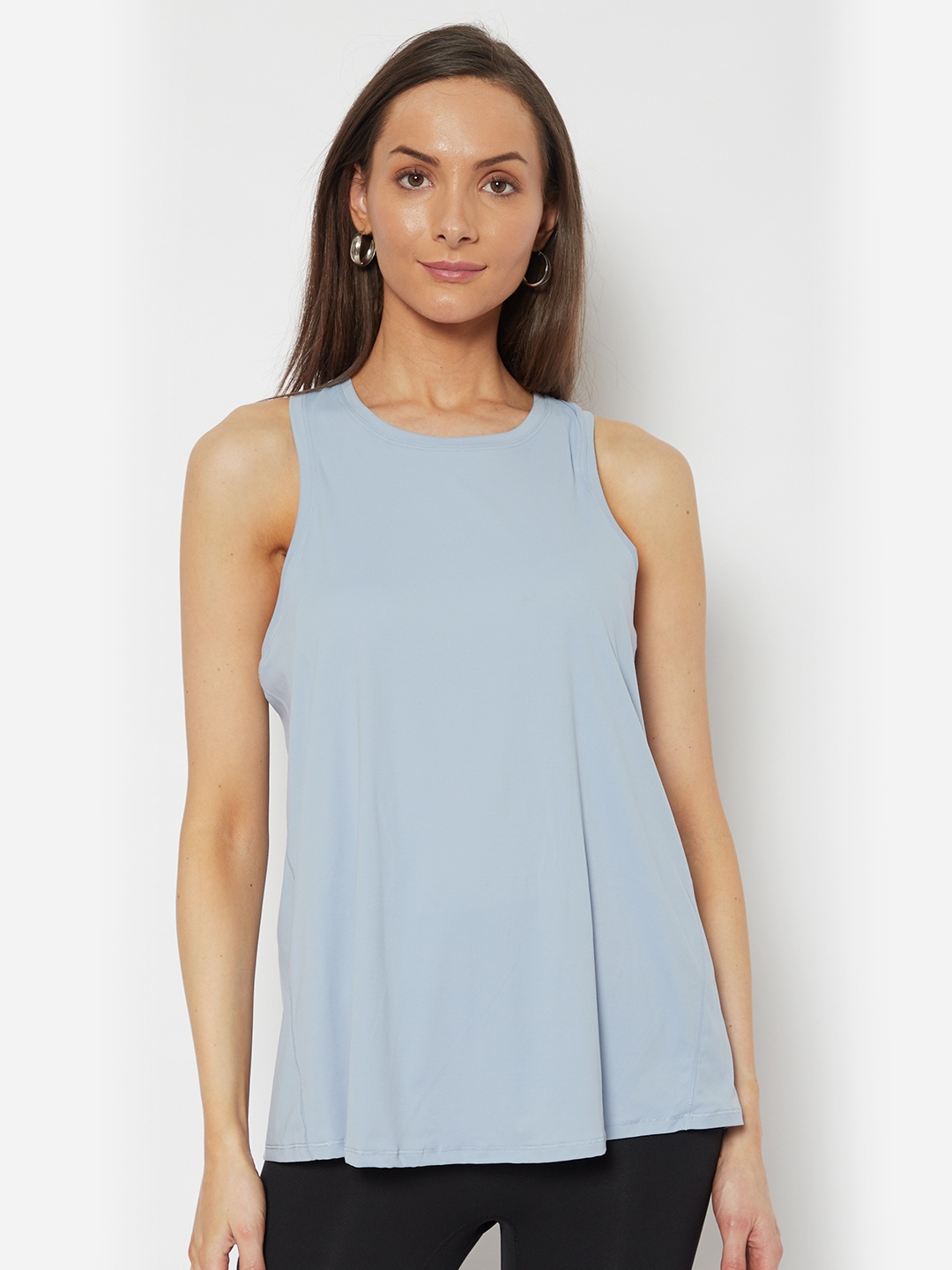 

URBANIC Women Blue Solid Styled Back Top