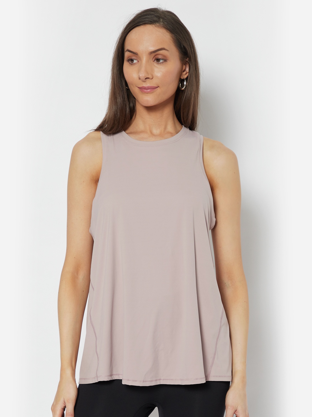 

URBANIC Women Lavender Solid Styled Back Top