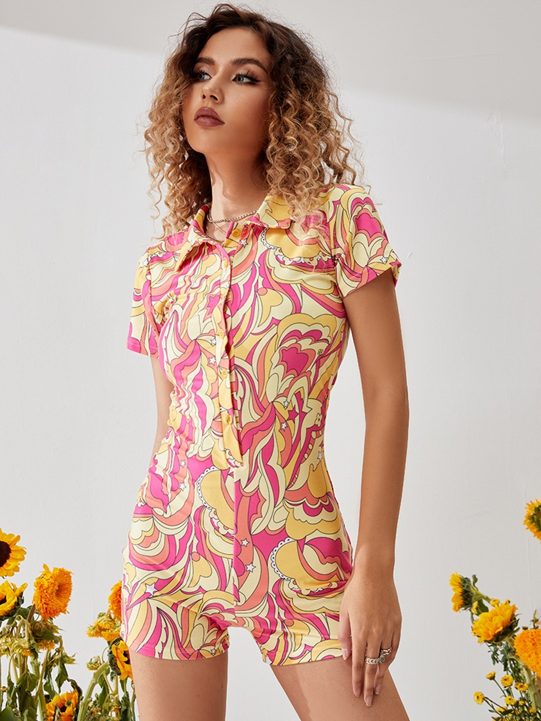 

URBANIC Multicoloured Printed Jumpsuit, Multi