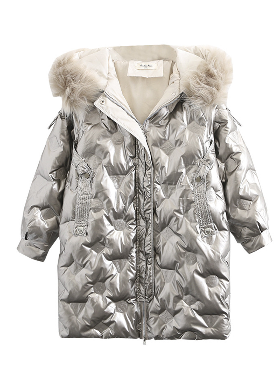 

URBANIC Women Silver Solid Parka Jacket