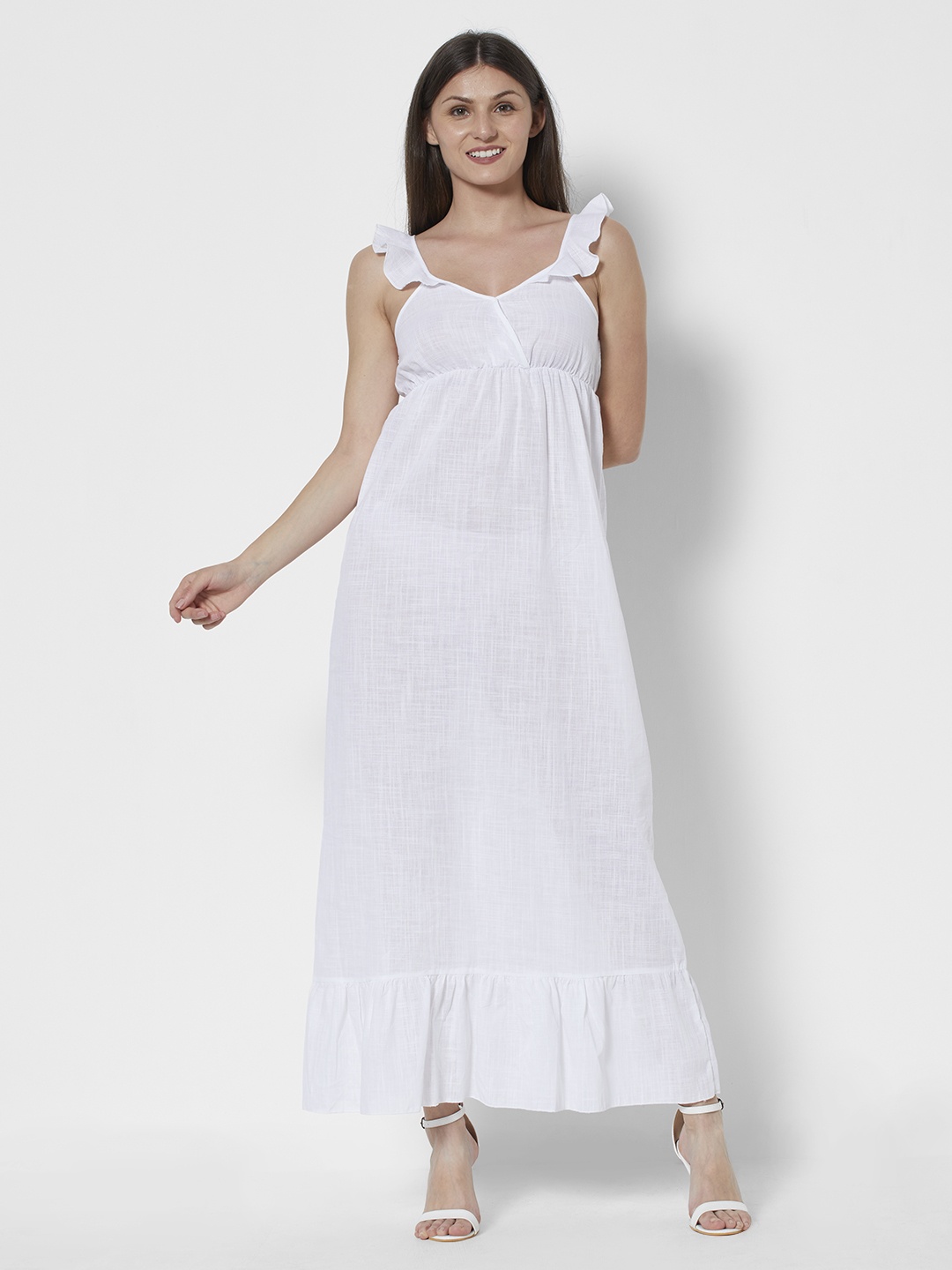 

URBANIC White Maxi Nightdress