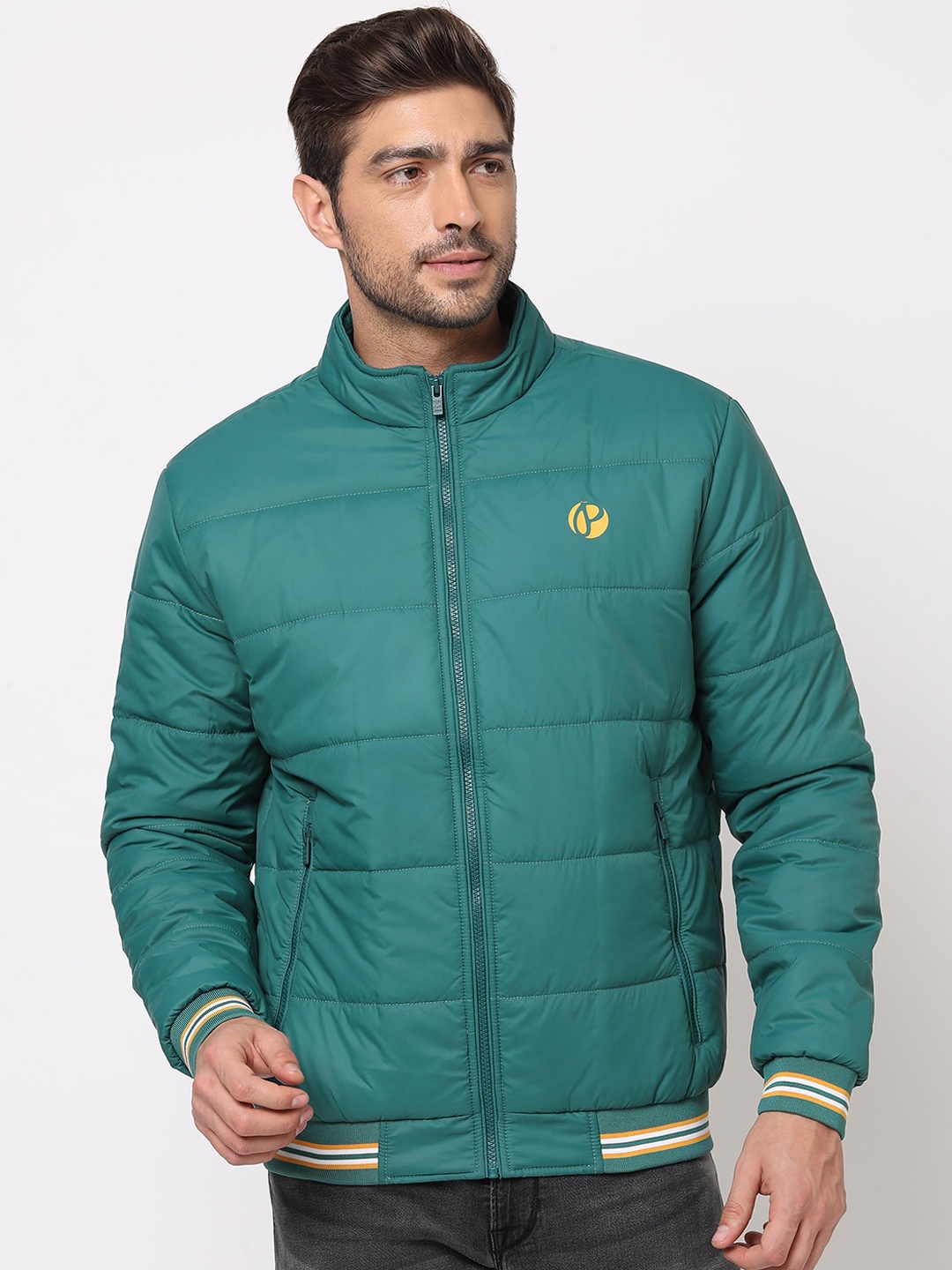 

Pepe Jeans Men Green Longline Puffer Jacket