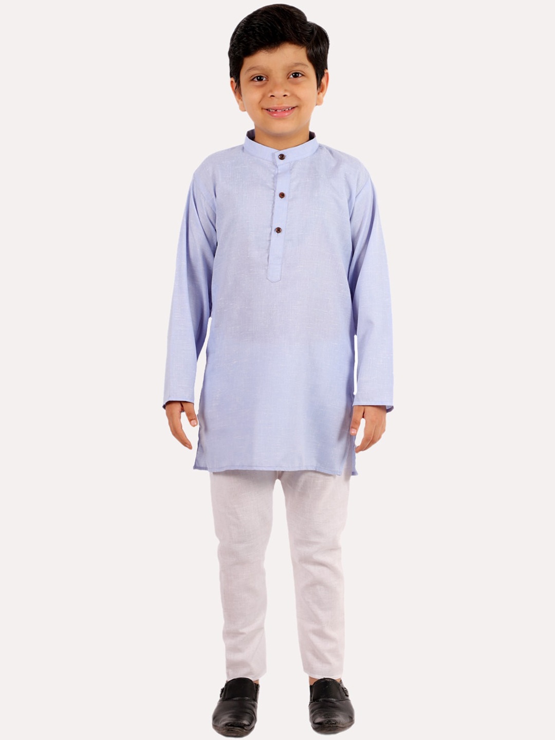 

Superminis Boys Blue Regular Pure Cotton Kurta with Pyjamas