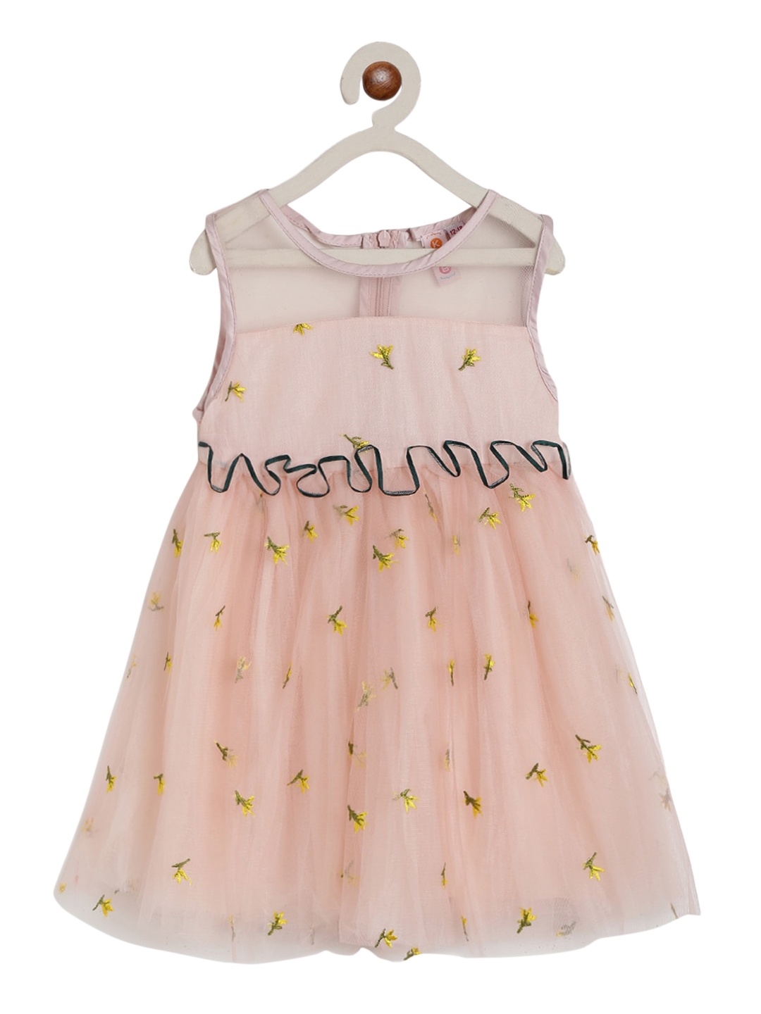 

Kids On Board Peach-Coloured Fit & Flare Dress