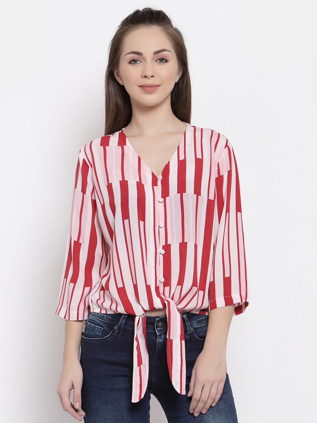 

Pepe Jeans Multicoloured Striped Shirt Style Top, Multi