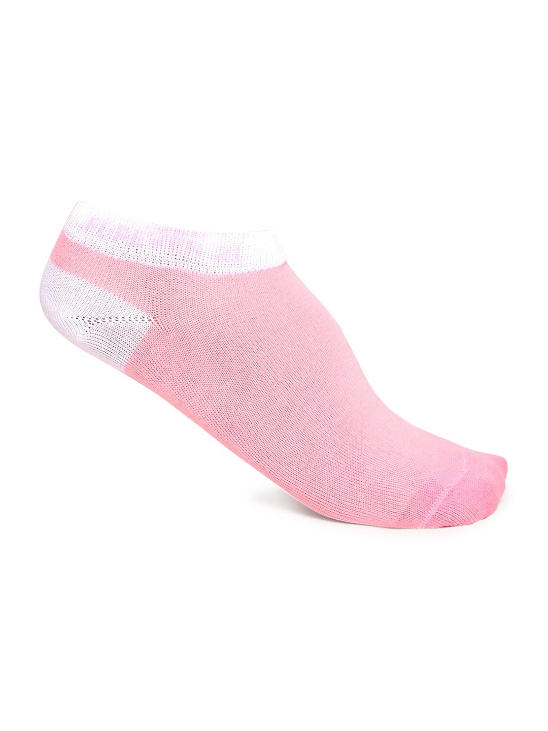 

FOREVER 21 Women Pink & White Solid Cotton Ankle-Length Socks
