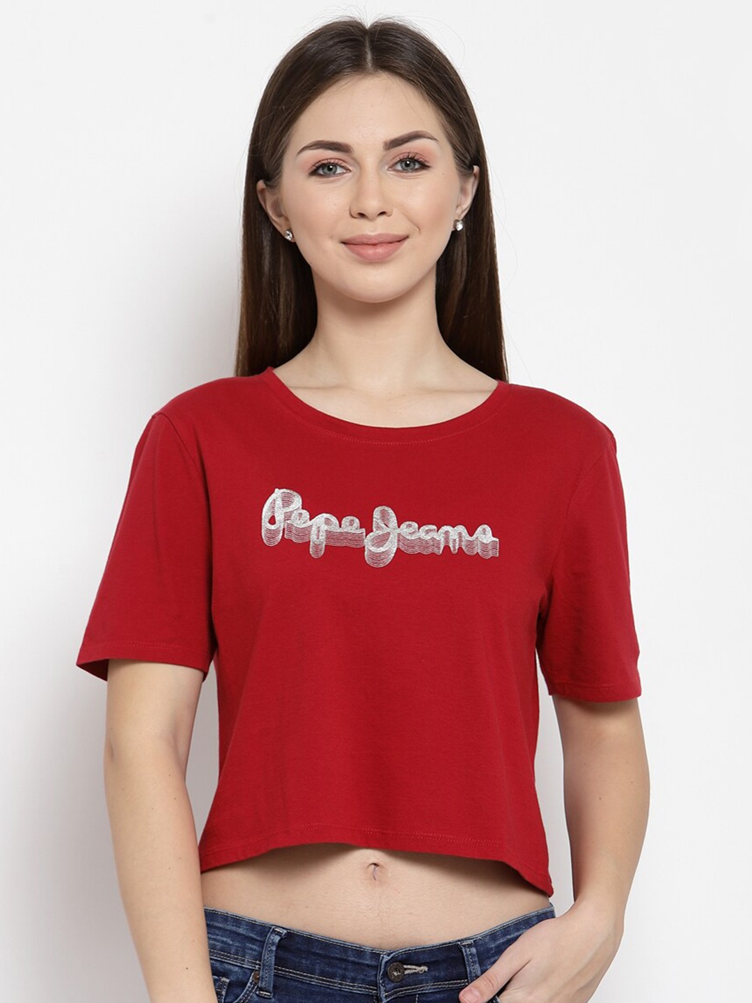 

Pepe Jeans Women Red T-shirt