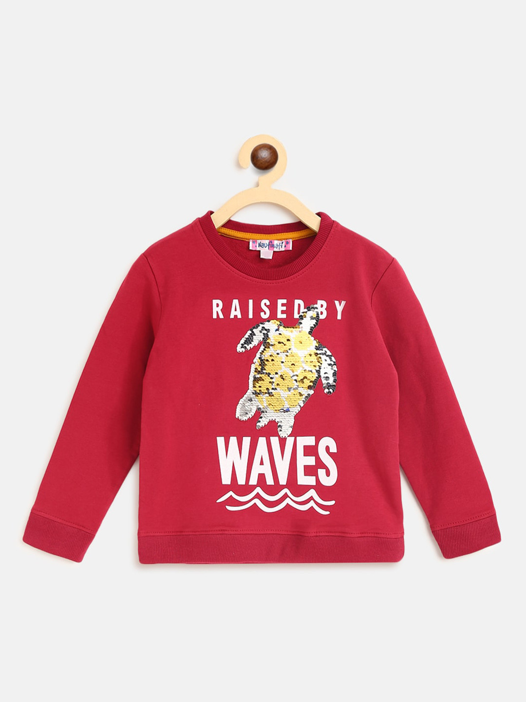 

Nauti Nati Boys Maroon Printed Sweatshirt