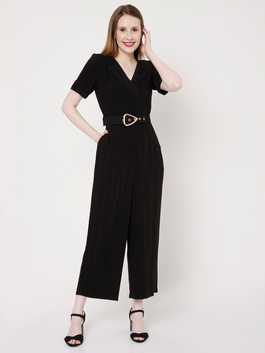 

Vero Moda Black Wrap Basic Jumpsuit