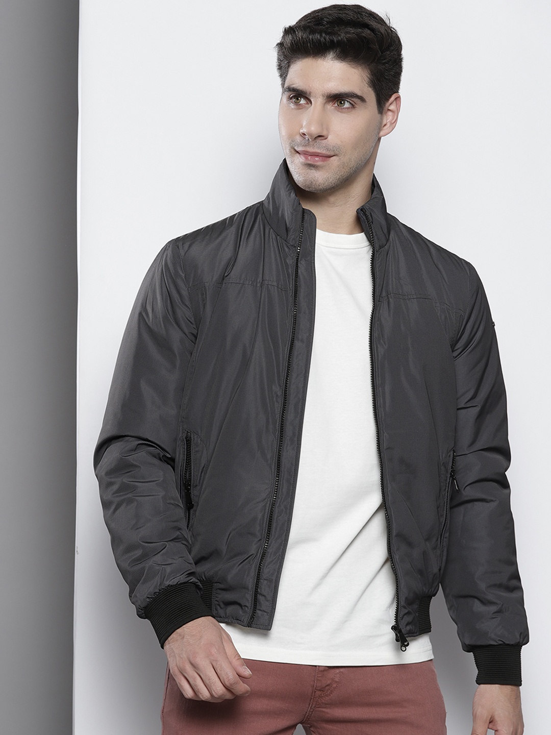 

Geox Men Black Lightweight Bomber Jacket
