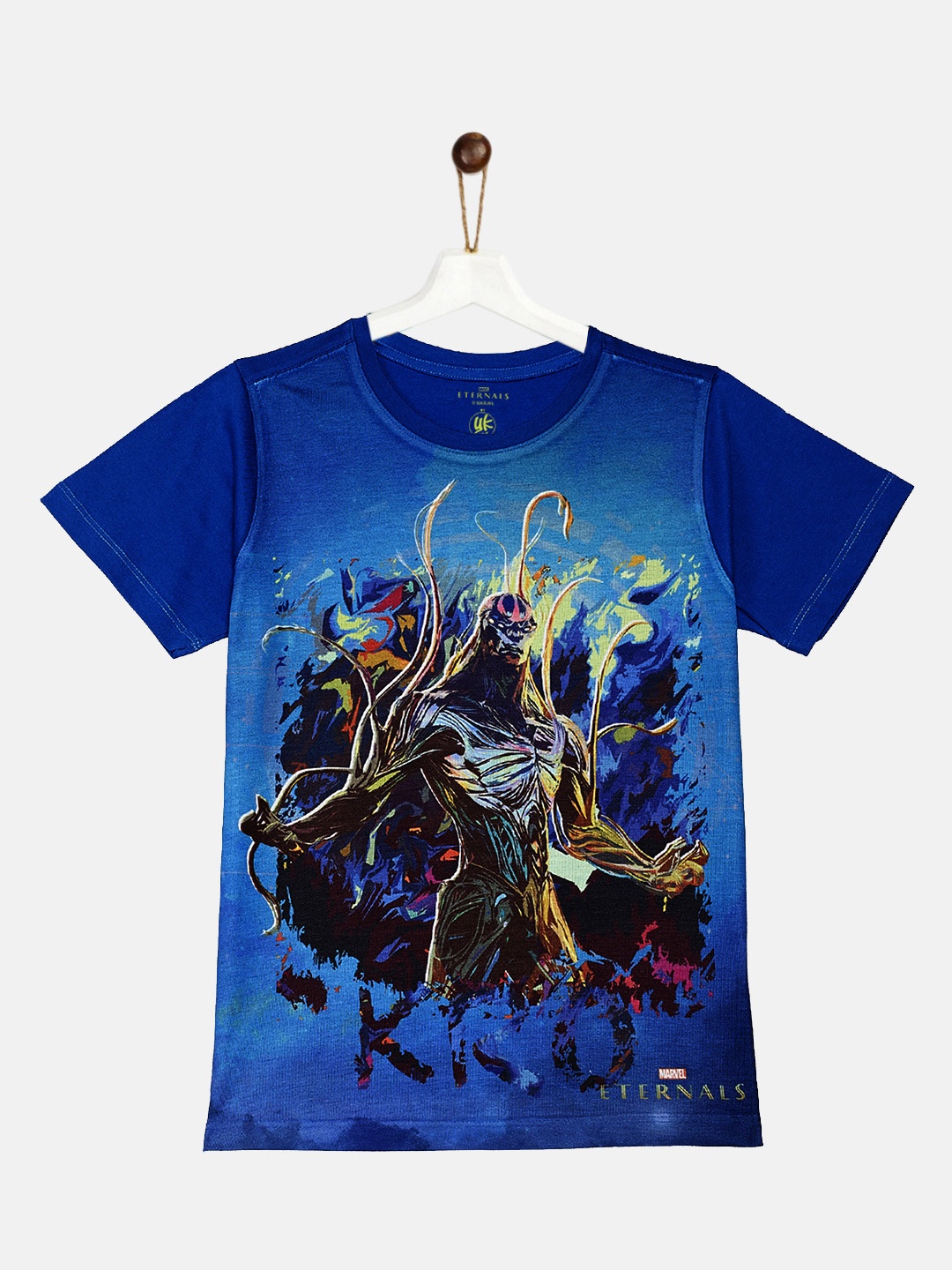 

YK Marvel Boys Blue Printed T-shirt
