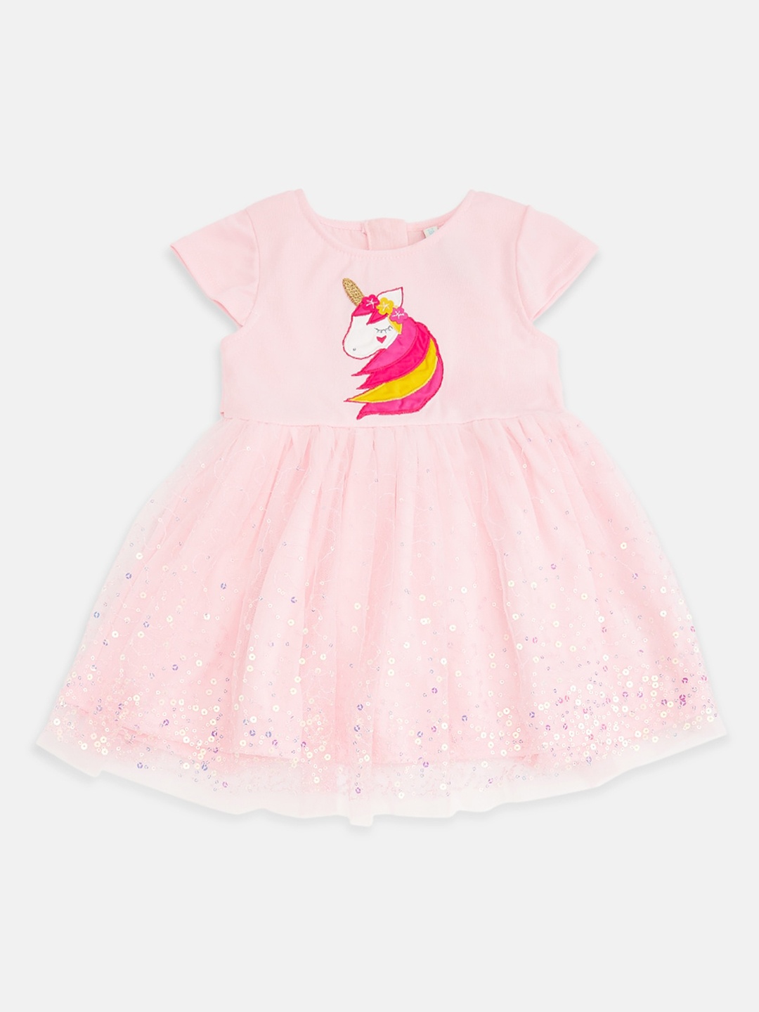 

Pantaloons Baby Pink Floral Dress