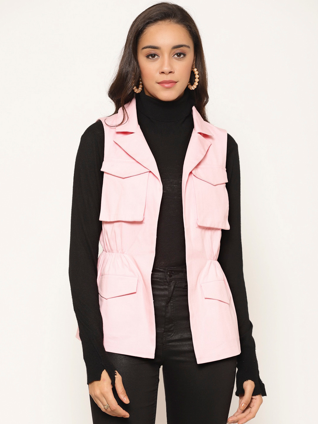 

HOUSE OF KKARMA Women Pink Tailored Jacket